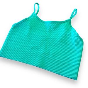 Adanola - Women’s Ribbed Crop Bra Tank - 12.5” Across Band